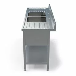 Empire 1.8m Commercial Stainless Steel Double Bowl Double Drainer Sink (600mm Deep) -Food & Catering Disposables Sales 1.8m commercial stainless steel double bowl double drainer sink 600mm deep 1888 p5B35D