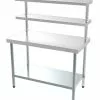 Combisteel Stainless Steel Worktable With Double Overshelf 1200mm Wide - 7490.0100