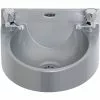Mechline Basix Polycarbonate Wash Hand Basin Grey With Taps - CE986