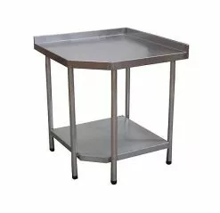 Empire Stainless Steel Corner Prep Table With Upstand