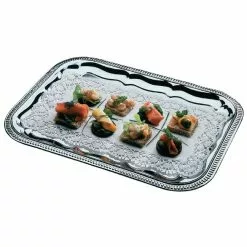 APS Semi-Disposable Party Tray 410 X 310mm Chrome - T751