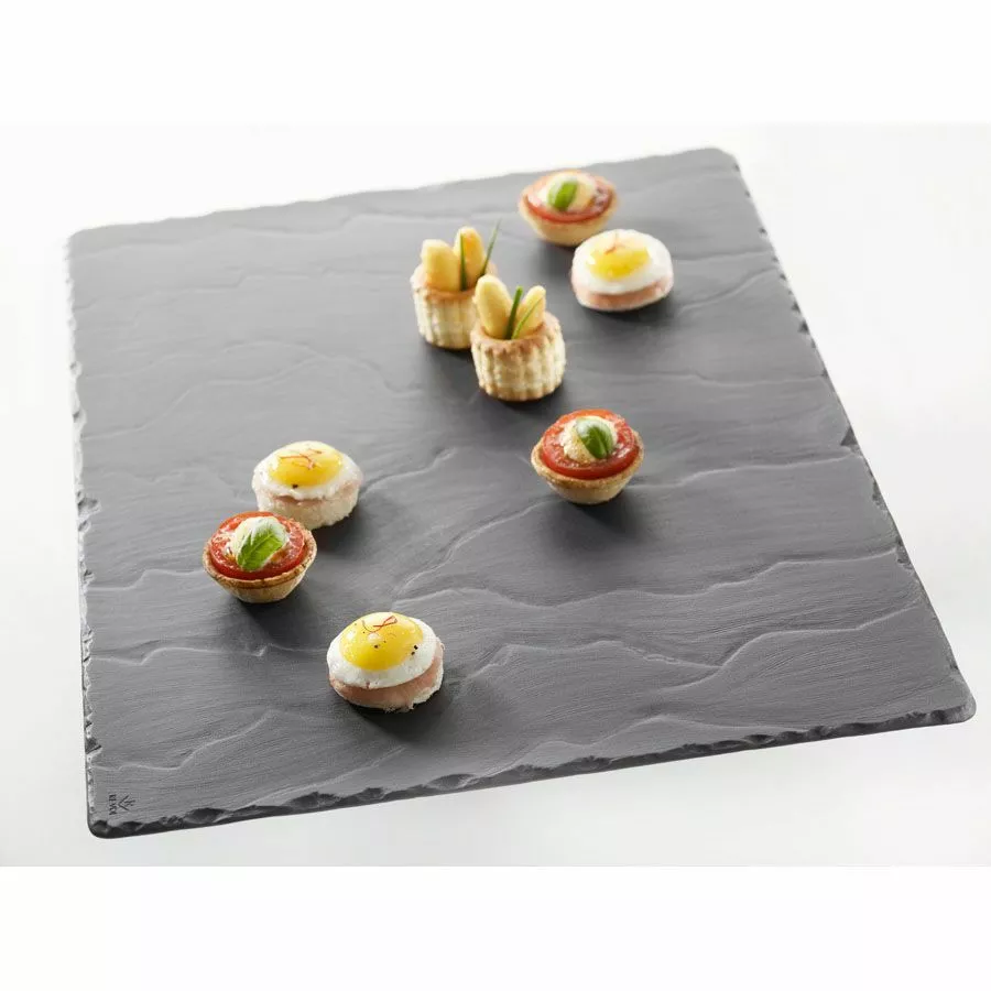 REVOL Basalt Plate Square Slate Effect 30cm (3 Pack) - BD310 2 REVOL Basalt Plate Square Slate Effect 30cm (3 Pack) - BD310 - Image 2