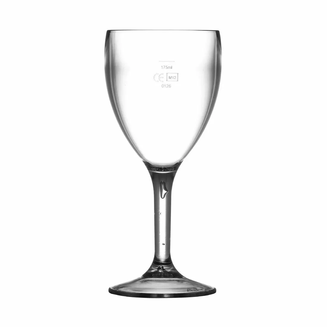 BBP Polycarbonate Wine Glasses 255ml CE Marked At 175ml (Pack Of 12) - CG943 1 BBP Polycarbonate Wine Glasses 255ml CE Marked At 175ml (Pack Of 12) - CG943