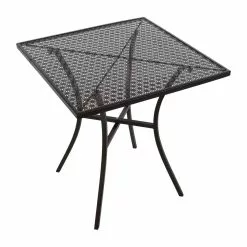 Bolero Black Steel Patterned Square Bistro Table 700mm - GG706