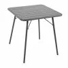 Bolero Square Slatted Steel Table Grey 700mm (Single) - CS730