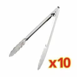 Vogue Bulk Buy Catering Tongs 10" (Pack Of 10) - S633