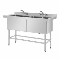 Vogue Double Deep Pot Wash Sink - CF406 -Food & Catering Disposables Sales cf15B35D