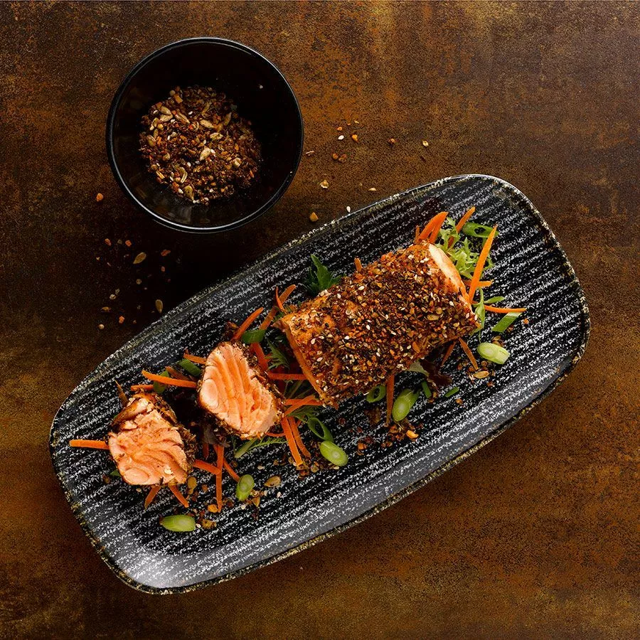 Churchill Charcoal Black Chef's Oblong Plate 11 Inch (12 Pack) - BJ382 2 Churchill Charcoal Black Chef's Oblong Plate 11 Inch (12 Pack) - BJ382 - Image 2