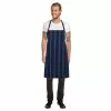 Chef Works Urban Chef Works Presidio Navy Satin Stripe Bib Apron - B450
