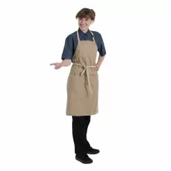 Chef Works Urban Austin Denim Bib Apron Natural - BB007