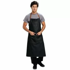 Chef Works Urban Memphis Wide Bib Apron Black - B340