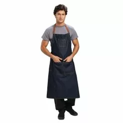 Chef Works Urban Memphis Wide Bib Apron Indigo - B341