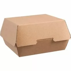 Colpac Compostable Kraft Burger Boxes Large 135mm (Pack Of 250) - GE803