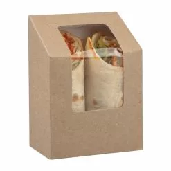 Colpac Compostable Kraft Tuck-Top Wrap Packs With PLA Window (Pack Of 500) - FA378