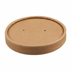 Colpac Recyclable Kraft Microwavable Soup Cup Lids 225ml / 8oz And 350ml / 12oz - FA367