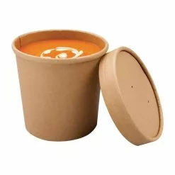 Colpac Recyclable Kraft Microwavable Soup Cups 350ml / 12oz (Pack Of 500) - FA369