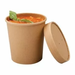 Colpac Recyclable Kraft Microwavable Soup Cups 450ml / 16oz (Pack Of 500) - FA370