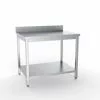 Combisteel Full 430 Stainless Steel 600 Line Worktable With Shelf & Upstand 1200mm Wide - 7333.0094