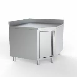 Combisteel Full 430 Stainless Steel Worktable Corner With Door 1000/1000mm Wide - 7333.0294