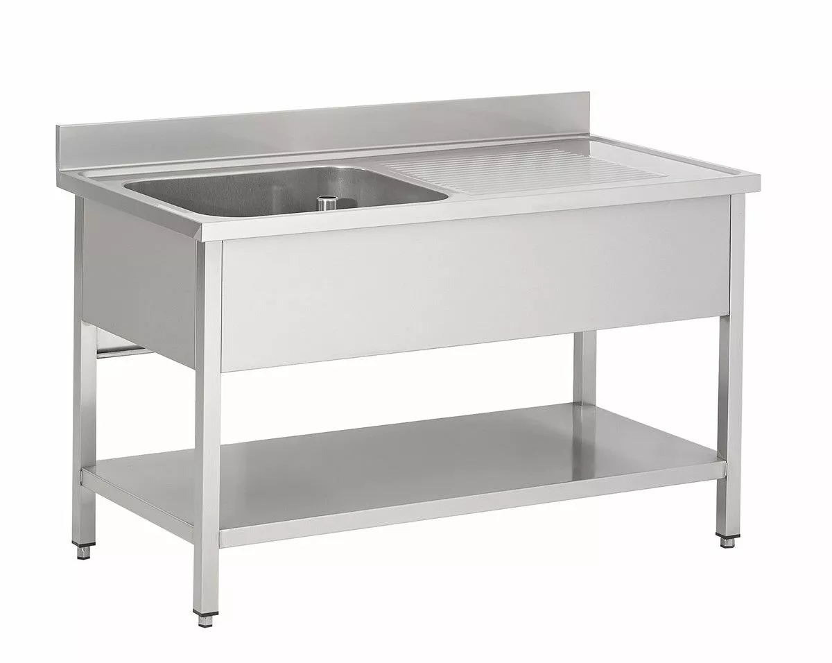 Combisteel Stainless Steel Sink Double Left Hand Bowl 1600mm Wide - 7333.0850 1 Combisteel Stainless Steel Sink Double Left Hand Bowl 1600mm Wide - 7333.0850