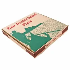 *Non-Branded Compostable Printed Pizza Boxes 12" (Pack Of 100) - GG998