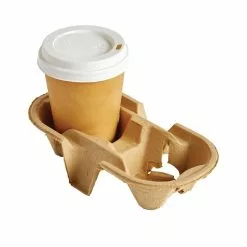 *Non-Branded Disposable Cup Carry Trays 2 Cup (Pack Of 360) - CE381