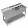 Empire Stainless Steel Double Bowl Sink Left Hand Drainer - 1600-600LHD