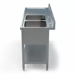 Empire Stainless Steel Double Bowl Sink Left Hand Drainer - 1600-600LHD -Food & Catering Disposables Sales empire stainless steel double bowl sink left hand drainer 1600 600lhd 1062 p5B25D