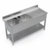 Empire Stainless Steel Double Bowl Sink Right Hand Drainer - 1600-600RHD