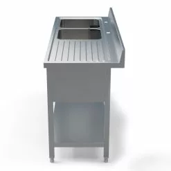 Empire Stainless Steel Double Bowl Sink Right Hand Drainer - 1600-600RHD -Food & Catering Disposables Sales empire stainless steel double bowl sink right hand drainer 1600 600rhd 1061 p5B25D