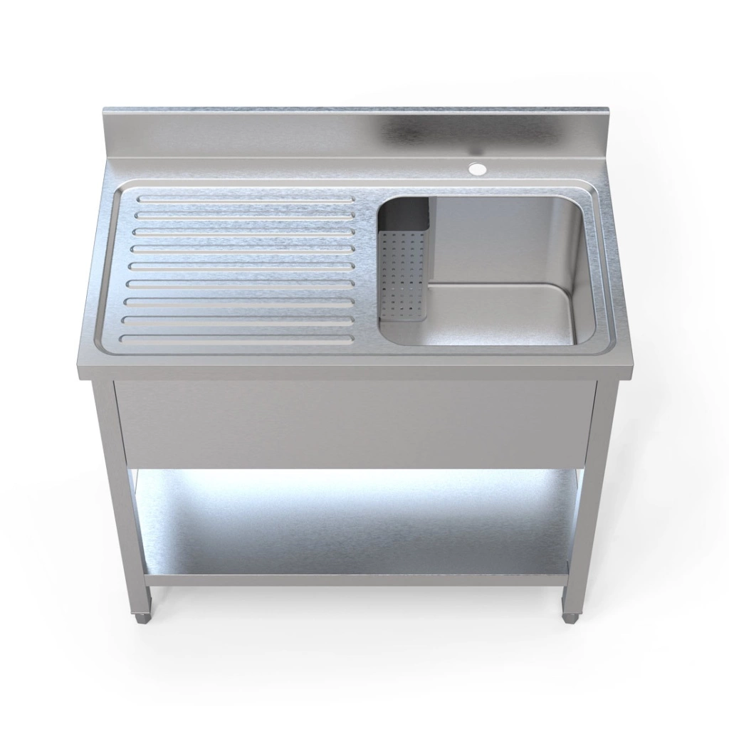 Empire Stainless Steel Single Bowl Sink Left Hand Drainer - 1000-600LHD 2 Empire Stainless Steel Single Bowl Sink Left Hand Drainer - 1000-600LHD - Image 2