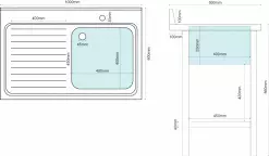 Empire Stainless Steel Single Bowl Sink Left Hand Drainer - 1000-600LHD 11 Empire Stainless Steel Single Bowl Sink Left Hand Drainer - 1000-600LHD -Food & Catering Disposables Sales empire stainless steel single bowl sink left hand drainer 1000 600lhd 1012 p5B55D