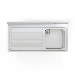 Empire Stainless Steel Single Bowl Sink Left Hand Drainer - 1200-600LHD -Food & Catering Disposables Sales empire stainless steel single bowl sink left hand drainer 1200 600lhd 1059 p5B35D