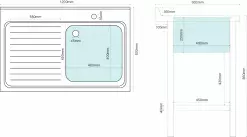 Empire Stainless Steel Single Bowl Sink Left Hand Drainer - 1200-600LHD -Food & Catering Disposables Sales empire stainless steel single bowl sink left hand drainer 1200 600lhd 1059 p5B55D