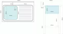 Empire Stainless Steel Single Bowl Sink Right Hand Drainer - 1000-600RHD -Food & Catering Disposables Sales empire stainless steel single bowl sink right hand drainer 1000 600rhd 1011 p5B55D