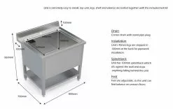 Empire Stainless Steel Single Pot Wash Catering Sink - PW-800-CB-1 -Food & Catering Disposables Sales empire stainless steel single pot wash catering sink pw 800 cb 1 815 p5B45D