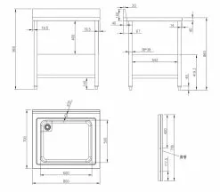Empire Stainless Steel Single Pot Wash Catering Sink - PW-800-CB-1 -Food & Catering Disposables Sales empire stainless steel single pot wash catering sink pw 800 cb 1 815 p5B55D