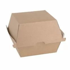 Fiesta Green Compostable Kraft Burger Boxes Large 112mm (Pack Of 150) - FB665