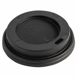 Fiesta Disposable Coffee Cup Lids Black 225ml / 8oz (Pack Of 50) - CW715