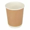Fiesta Disposable Coffee Cups Double Wall Kraft 225ml / 8oz (Pack Of 25) - GP436
