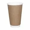 Fiesta Disposable Coffee Cups Double Wall Kraft 225ml / 8oz (Pack Of 500) - GP439