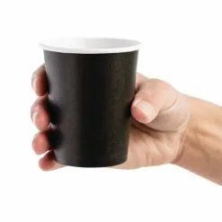 Fiesta Disposable Coffee Cups Single Wall Black 225ml / 8oz (Pack Of 50) - GF041 -Food & Catering Disposables Sales fiesta disposable coffee cups single wall black 225ml 8oz pack of 50 gf041 116333 p5B25D