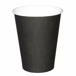 Fiesta Disposable Coffee Cups Single Wall Black 340ml / 12oz (Pack Of 50) - GF043