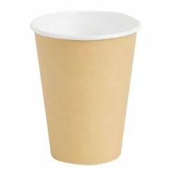 Fiesta Disposable Coffee Cups Single Wall Kraft 340ml / 12oz (Pack Of 1000) - GF032
