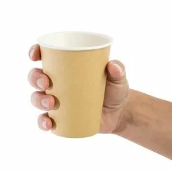 Fiesta Disposable Coffee Cups Single Wall Kraft 340ml / 12oz (Pack Of 50) - GF033 -Food & Catering Disposables Sales fiesta disposable coffee cups single wall kraft 340ml 12oz pack of 50 gf033 116327 p5B25D