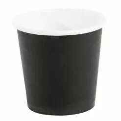 Fiesta Disposable Espresso Cups Single Wall Black 112ml / 4oz (Pack Of 1000) - GF018