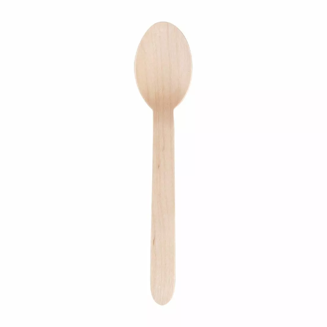 Fiesta Green Biodegradable Disposable Wooden Dessert Spoons (Pack Of 100) - CD904 1 Fiesta Green Biodegradable Disposable Wooden Dessert Spoons (Pack Of 100) - CD904