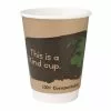 Fiesta Green Compostable Coffee Cups Double Wall 355ml / 12oz (Pack Of 25) - DY986