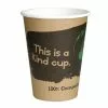 Fiesta Green Compostable Coffee Cups Single Wall 340ml / 12oz (Pack Of 1000) - DS058
