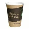 Fiesta Green Compostable Coffee Cups Single Wall 340ml / 12oz (Pack Of 50) - DS059